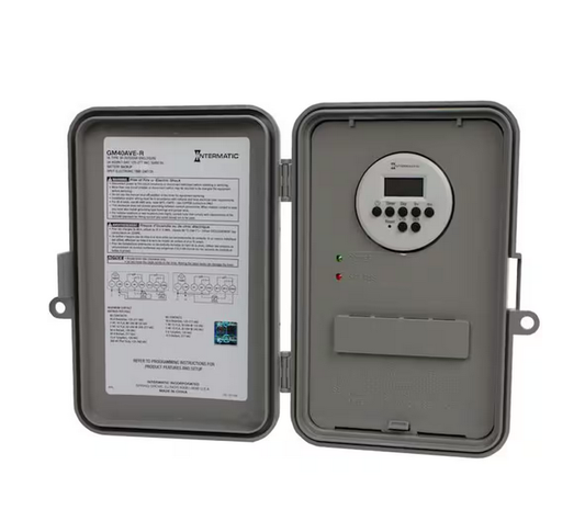 40 Amp Auto-Volt Digital Industrial Timer Switch - Gray