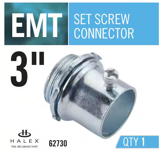 3 in. Electrical Metallic Tube (EMT) Set-Screw Connector - 9748014