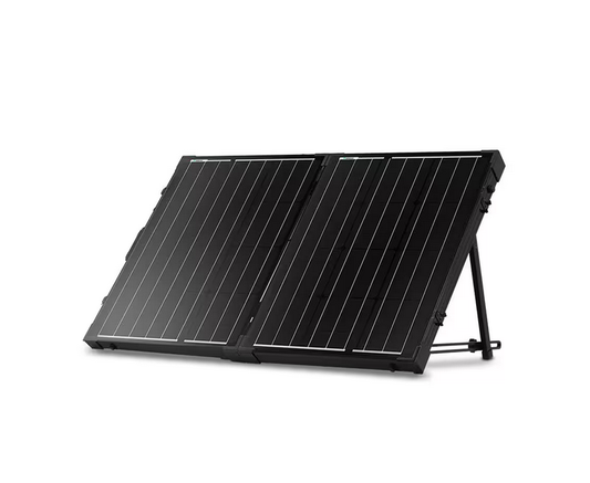 100-Watt 12-Volt Foldable Suitcase Off-Grid Solar Kit Built-in Kickstand