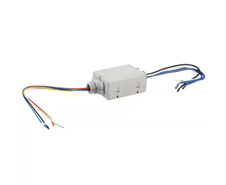 20 Amp Standard Power Pack for Occupancy Sensors: Auto-On, Manual-On, Local Switch, Latching Relay, Gray