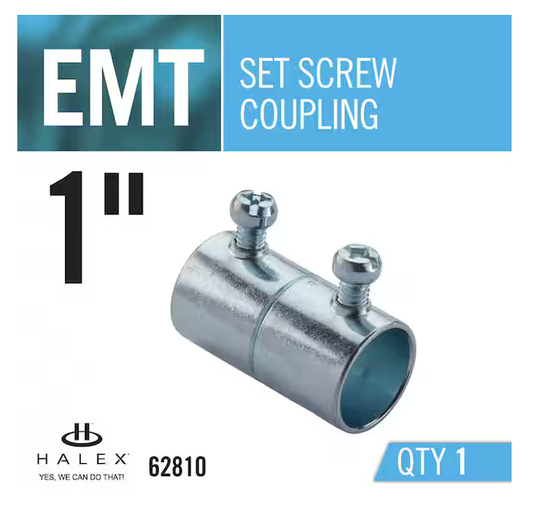 1 in. Electric Metallic Tube (EMT) Set-Screw Coupling  - 9605948