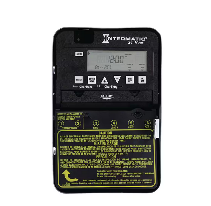 30 Amp 24-Hour 2xSPST 2-Circuit Electronic Time Switch