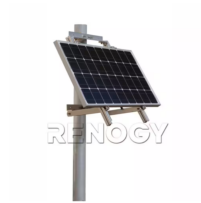 Single Side 27.4 in. Pole Mount Support For Solar Panel