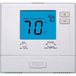 Non-Programmable Thermostat Large Display 1 Heat 1 Cool (HP/AC) - 941922