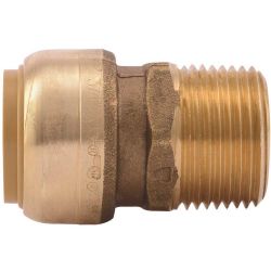 Brass Push to Connect Male Straight Adapter 3/4" x 3/4" - 973488