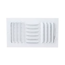 Stamped Curved Blade Supply Register 3 Way 10" x 6" - 95326